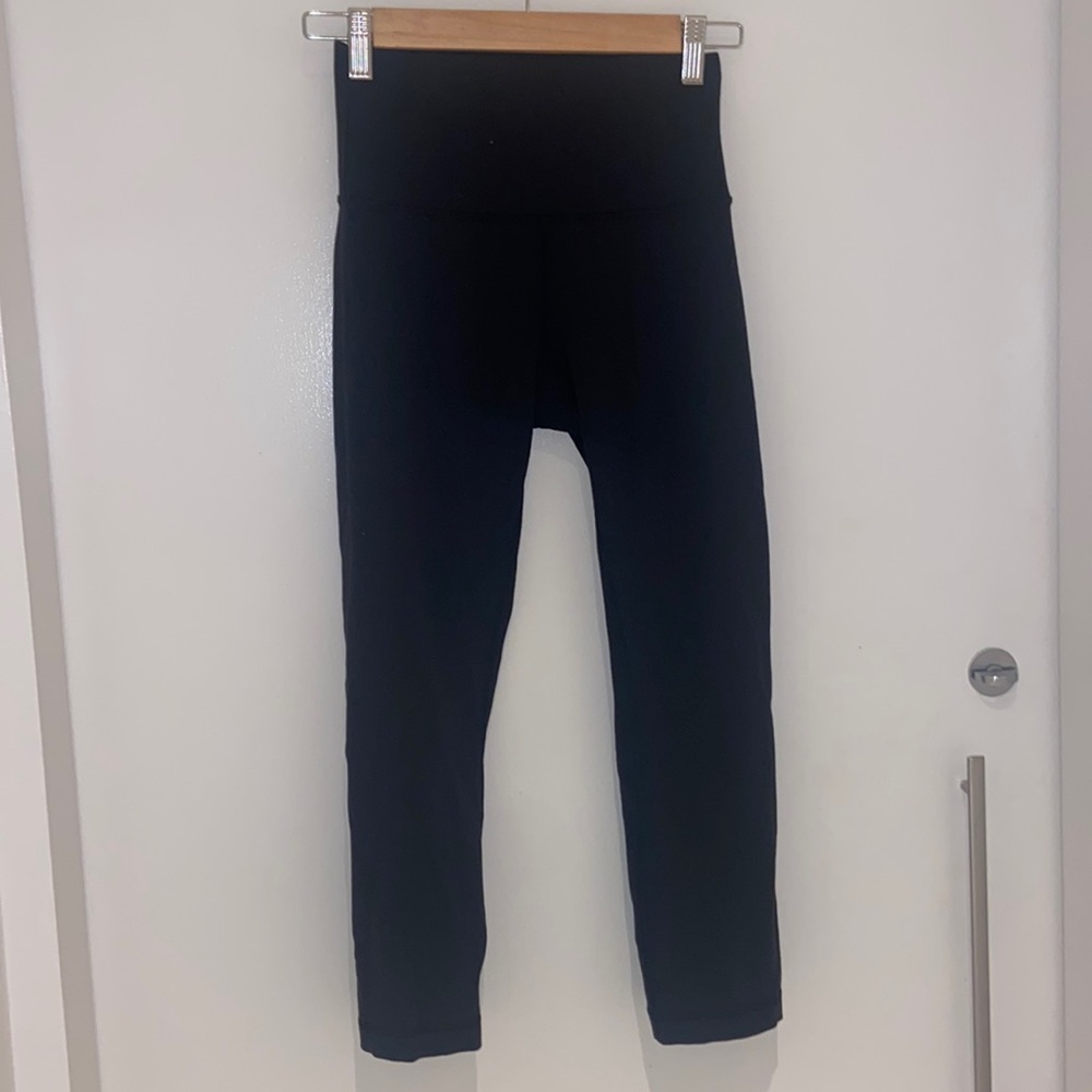 Lulu lemon align leggings - 3/4 length black. Side small